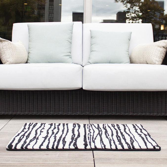 Latitude Run® Aahron Memory Foam Blue/Gray Bath Mat Wayfair